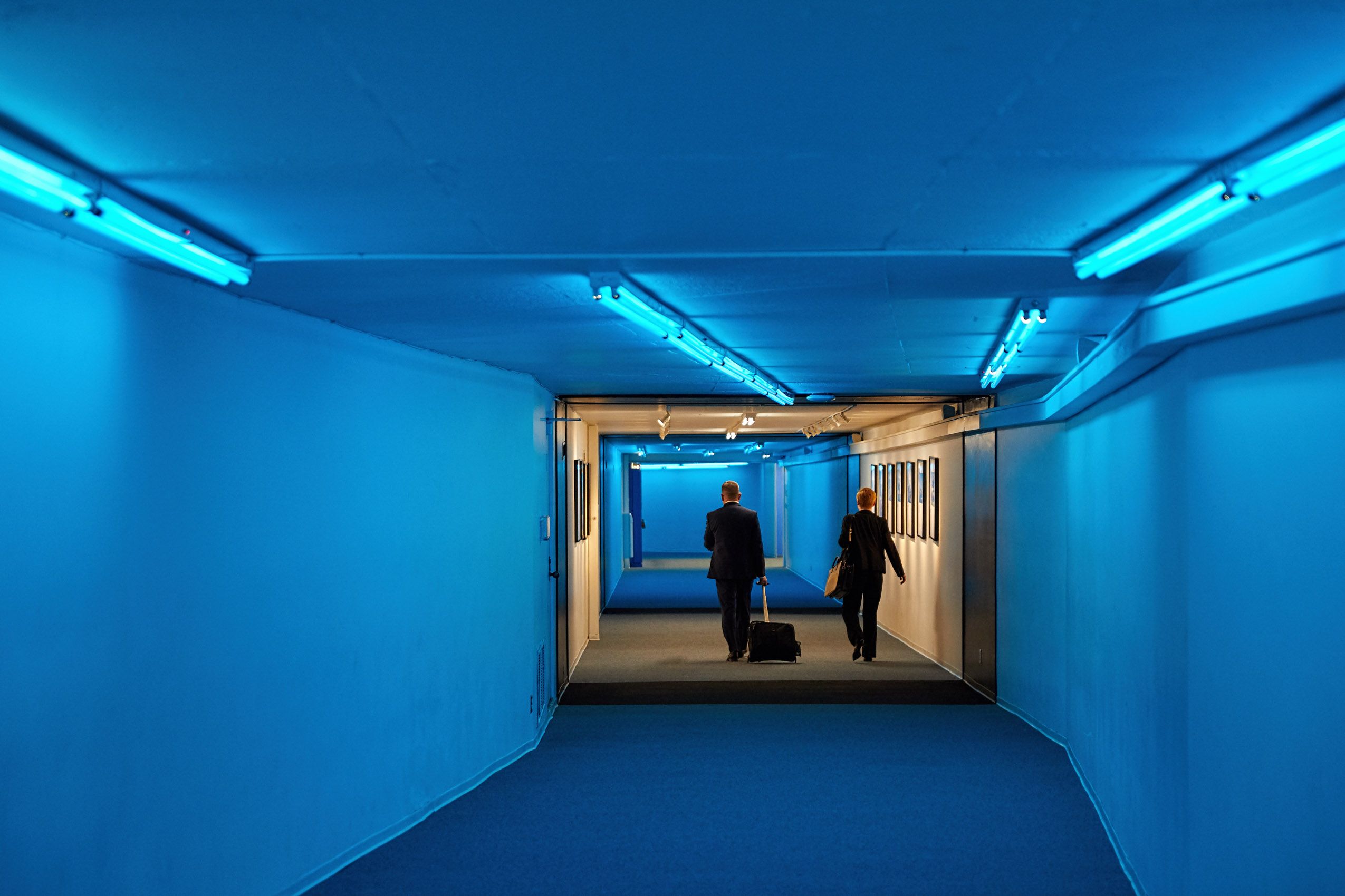Blue LED Hallway