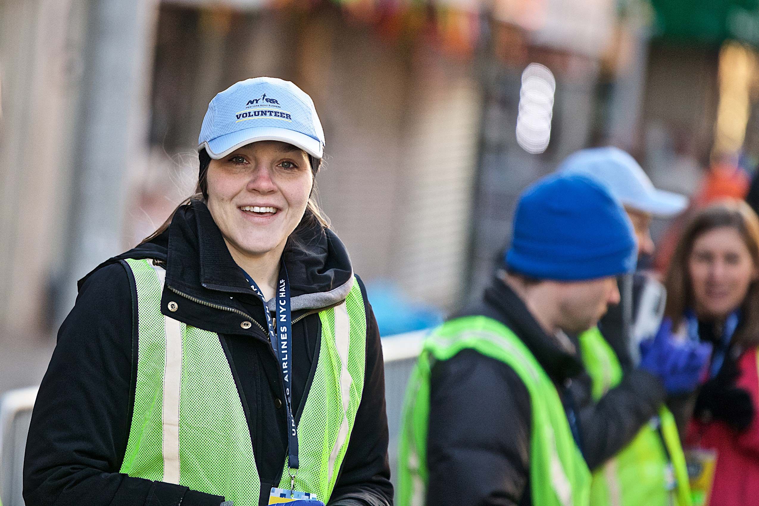 Volunteers at the NYC Half Marathon.