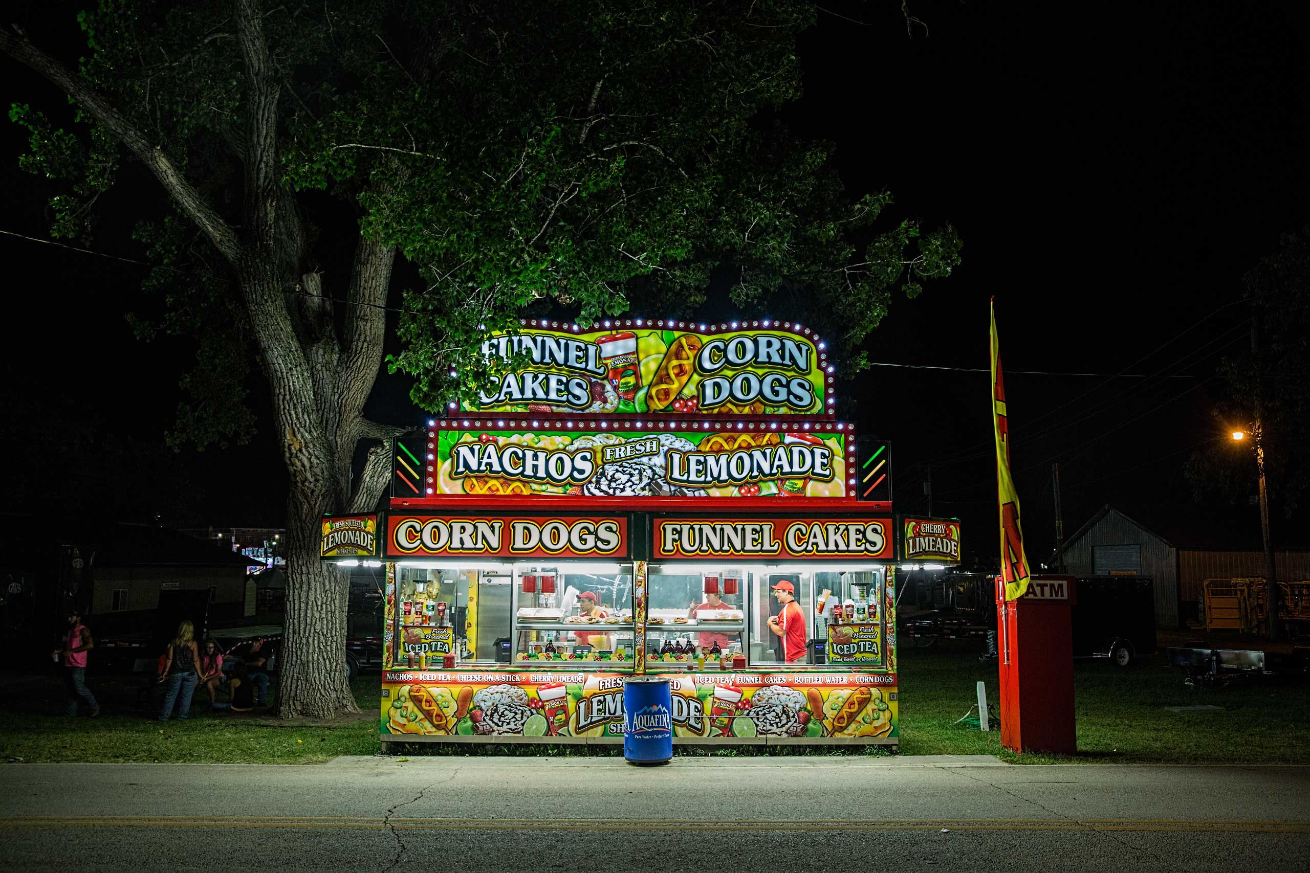 Photo of a Empty Corn Dog Stand at the End of the Night