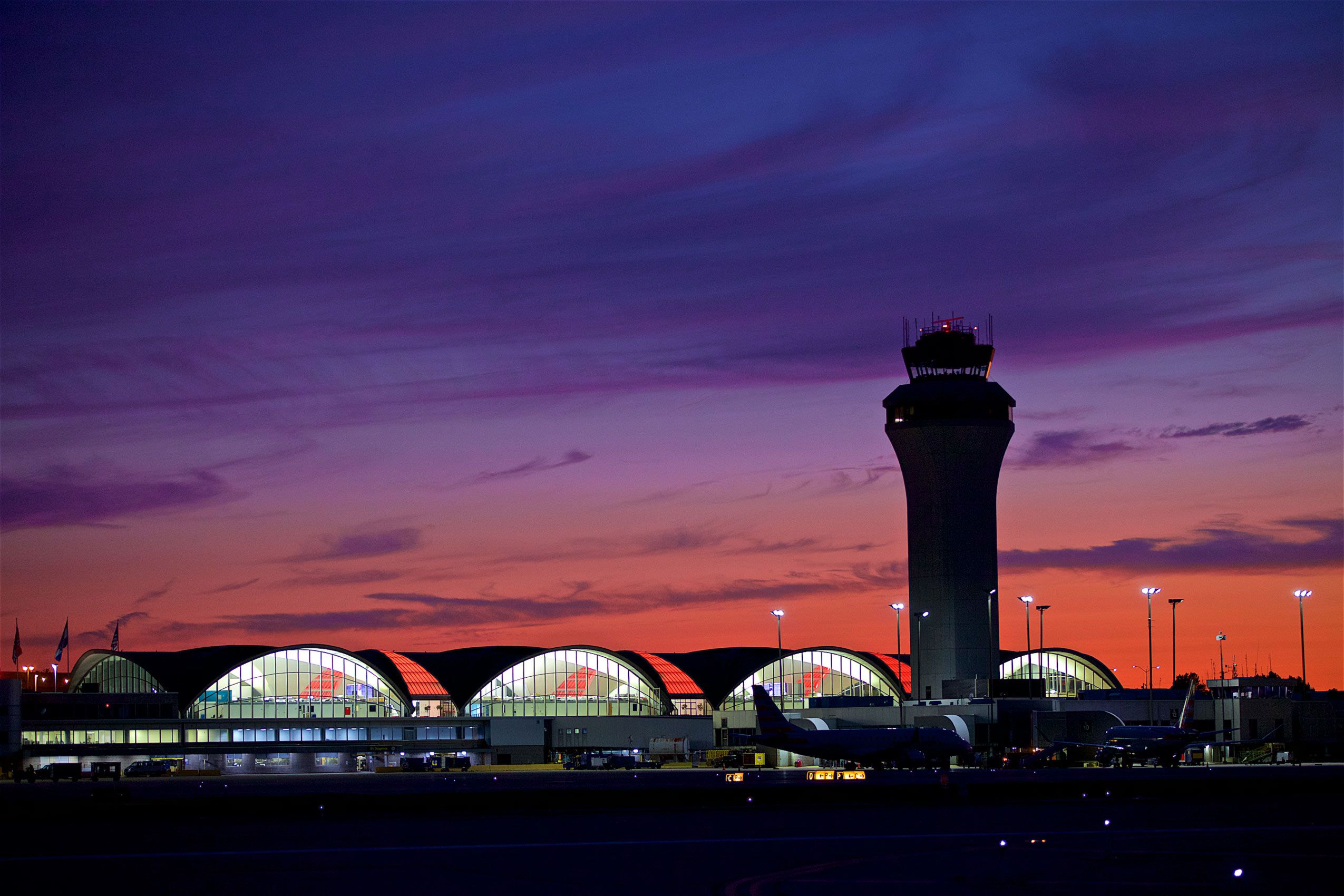 Sunset of St. Louis Airport 