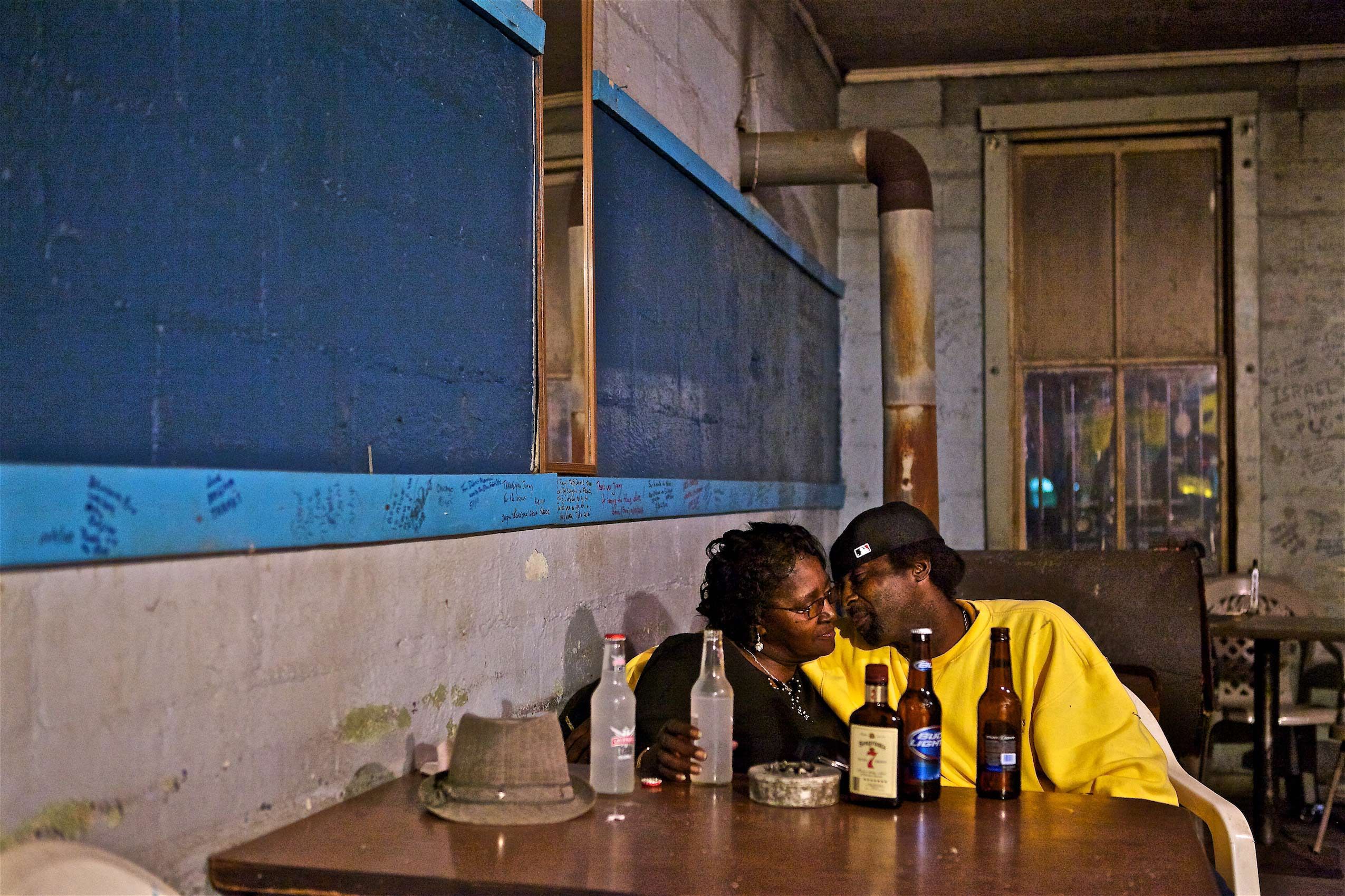 Cozy Couple at The Blue Front Cafe Juke Joint