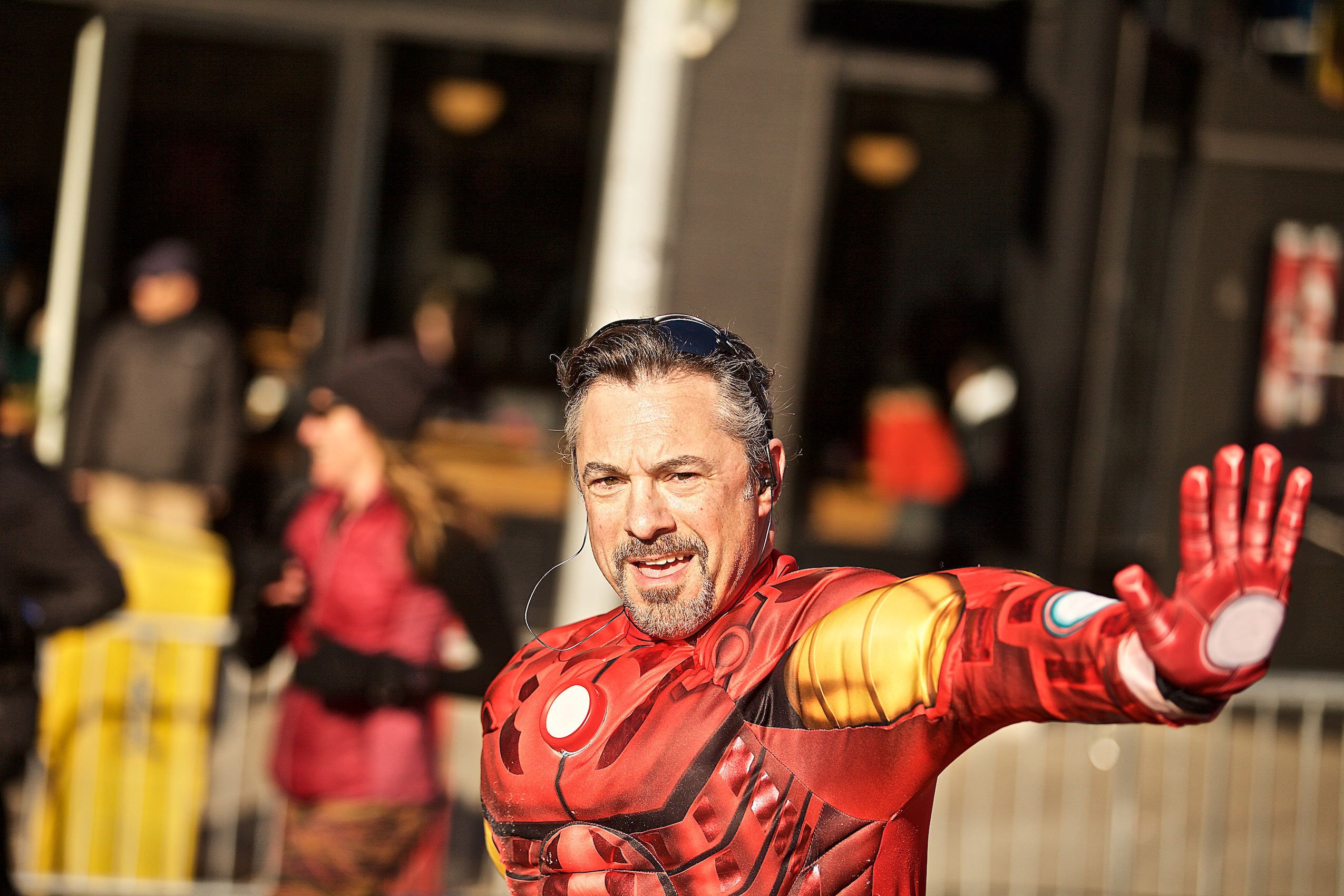 Man in Costume Running