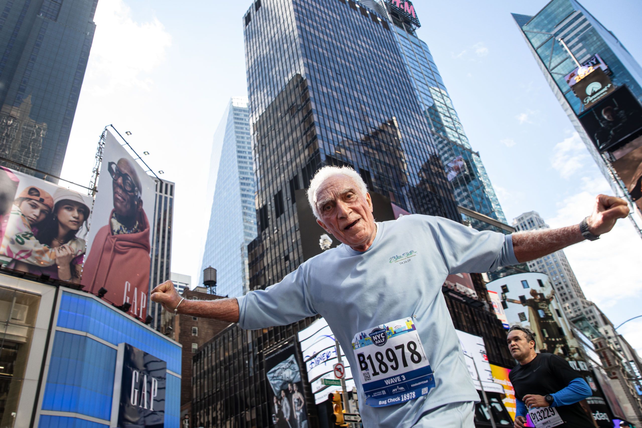 Old Man Running Half Marathon