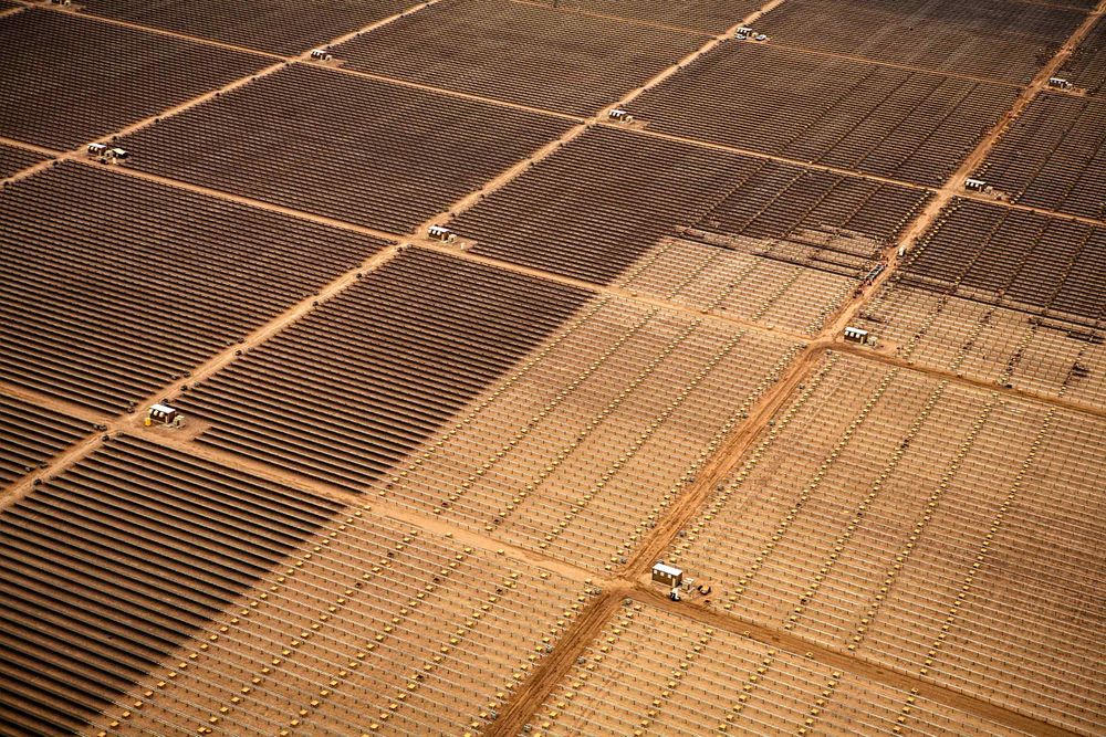 Aerial View of Solar Farm Installation