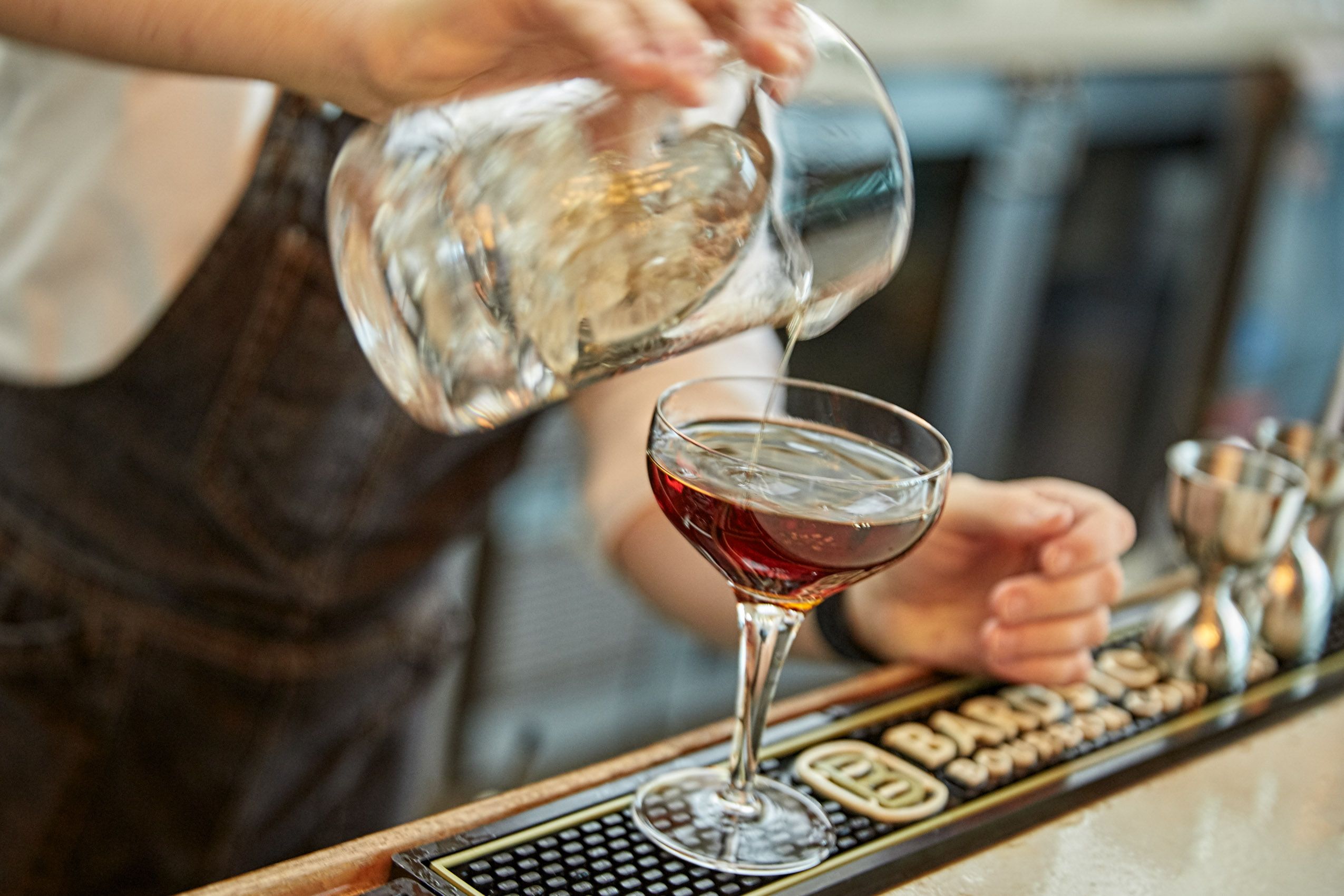Cocktail Pour at Bar