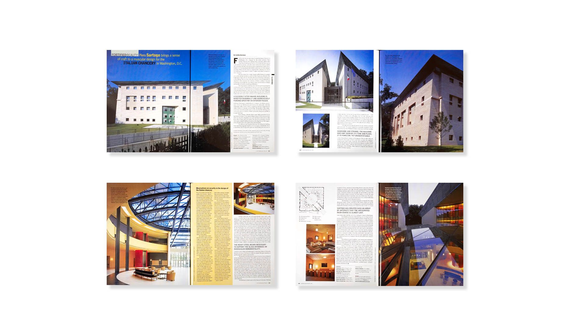 ARCHITECTURAL RECORD 11.00 . SARTOGO ARCHITETTI . EMBASSY OF ITALY  .  WASHINGTON