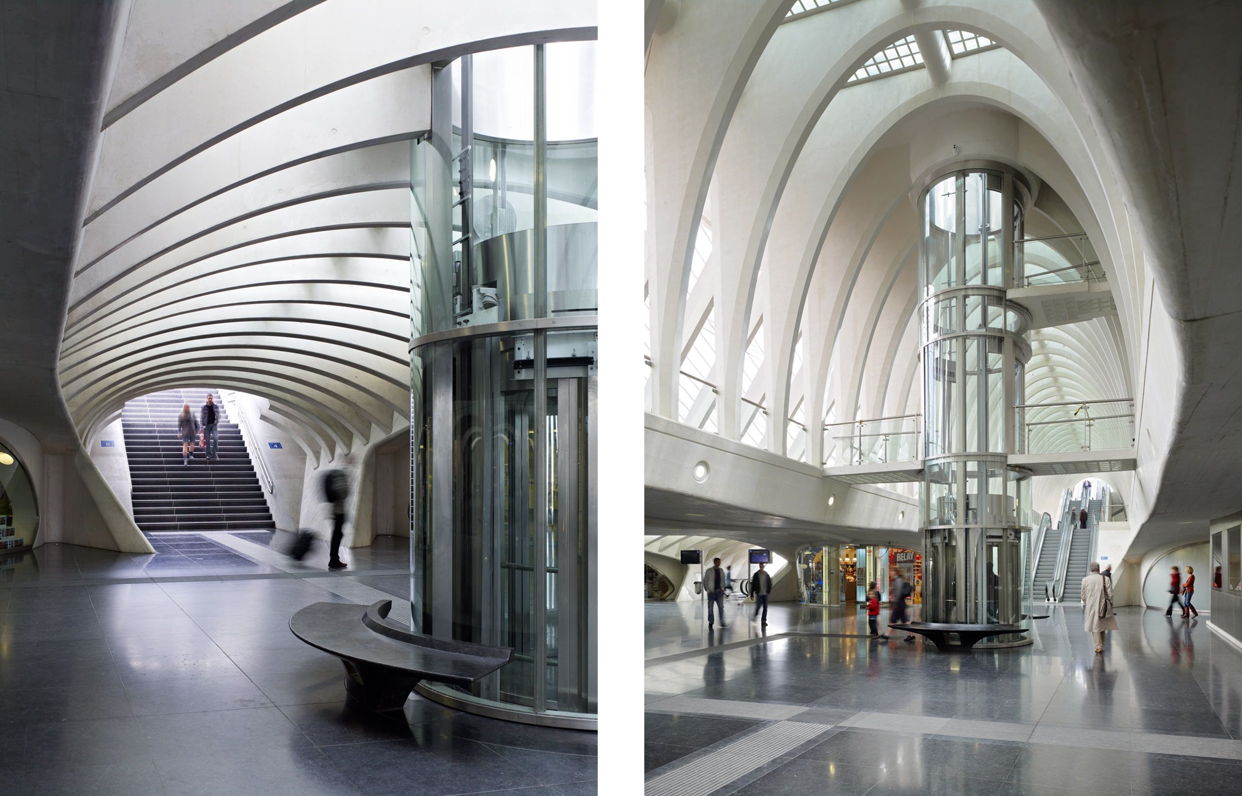 SANTIAGO CALATRAVA  .  LIÈGE-GUILLEMINS TGV RAILWAY STATION  .  BELGIUM