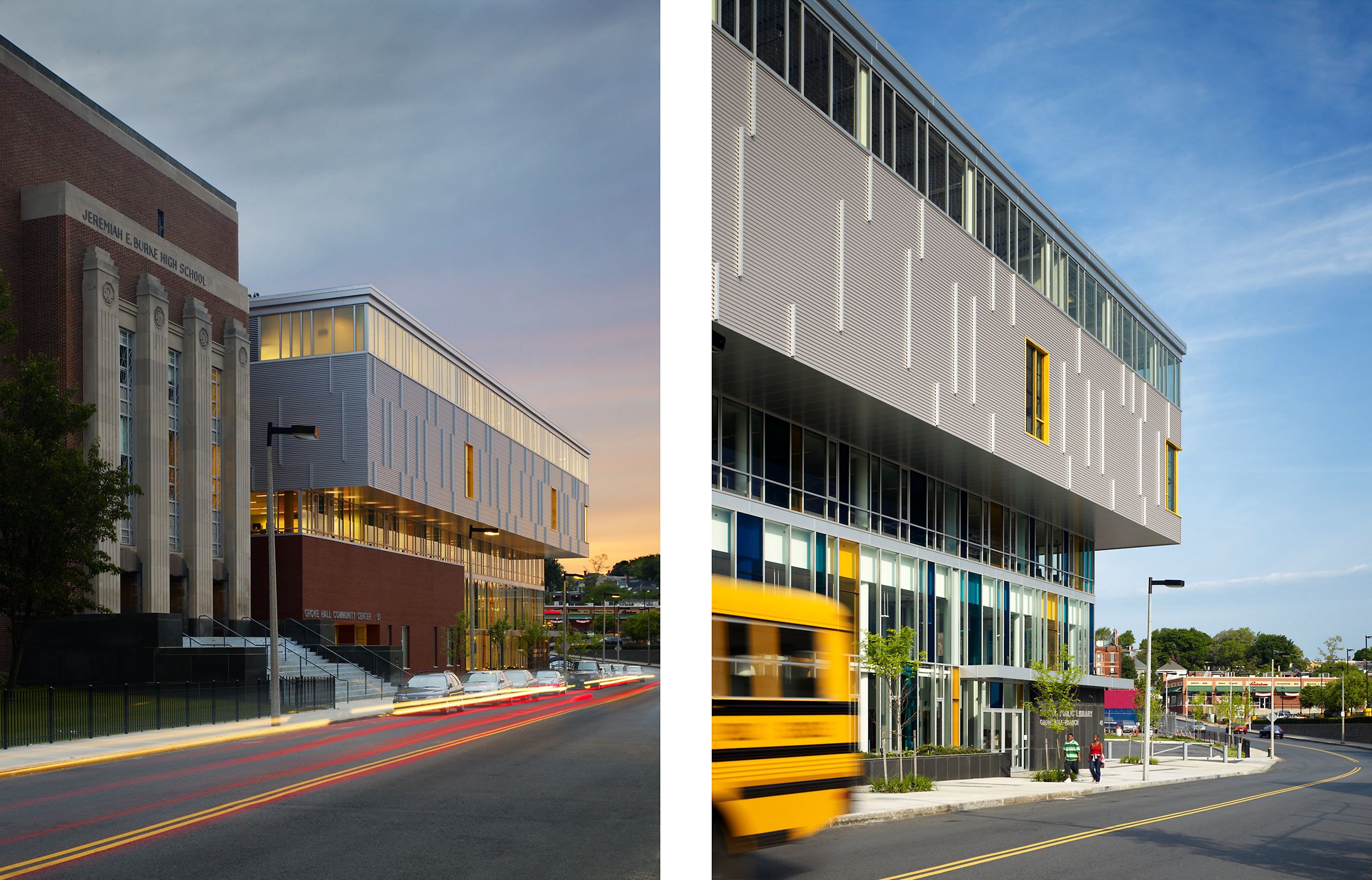 SCHWARTZ SILVER  .  BURKE SCHOOL & GROVE HALL LIBRARY  .  DORCHESTER MA