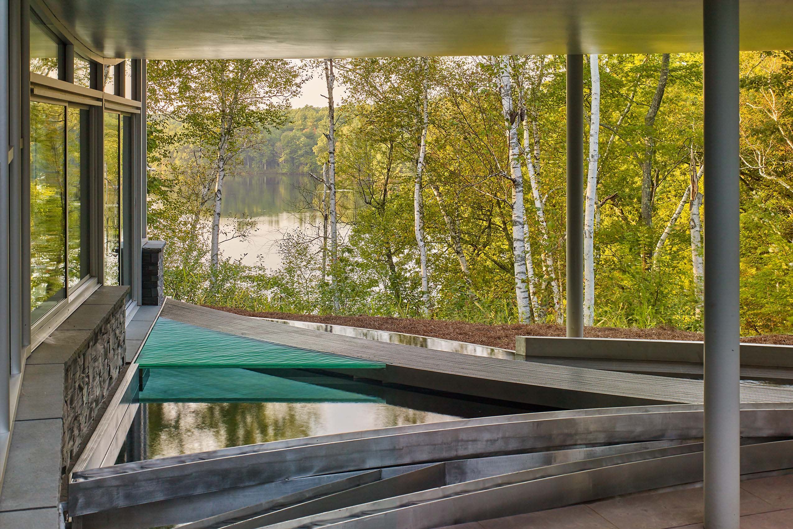 SCHWARTZ SILVER  .  HOUSE ON FARRAR POND  .  LINCOLN MA