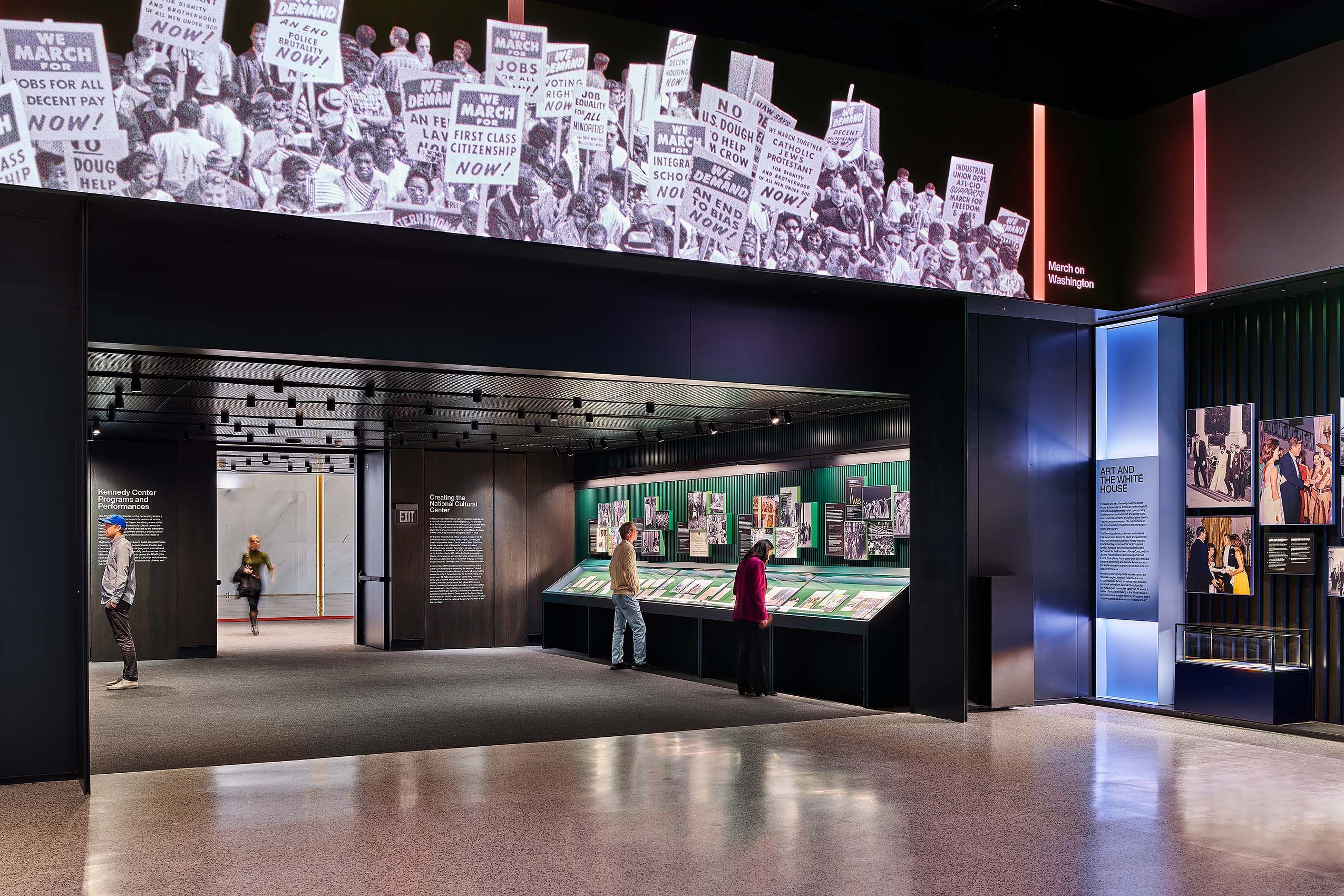 KIERAN TIMBERLAKE & PENTAGRAM  .  ART AND  IDEALS: PRESIDENT JOHN F. KENNEDY  .  KENNEDY CENTER WASHINGTON DC