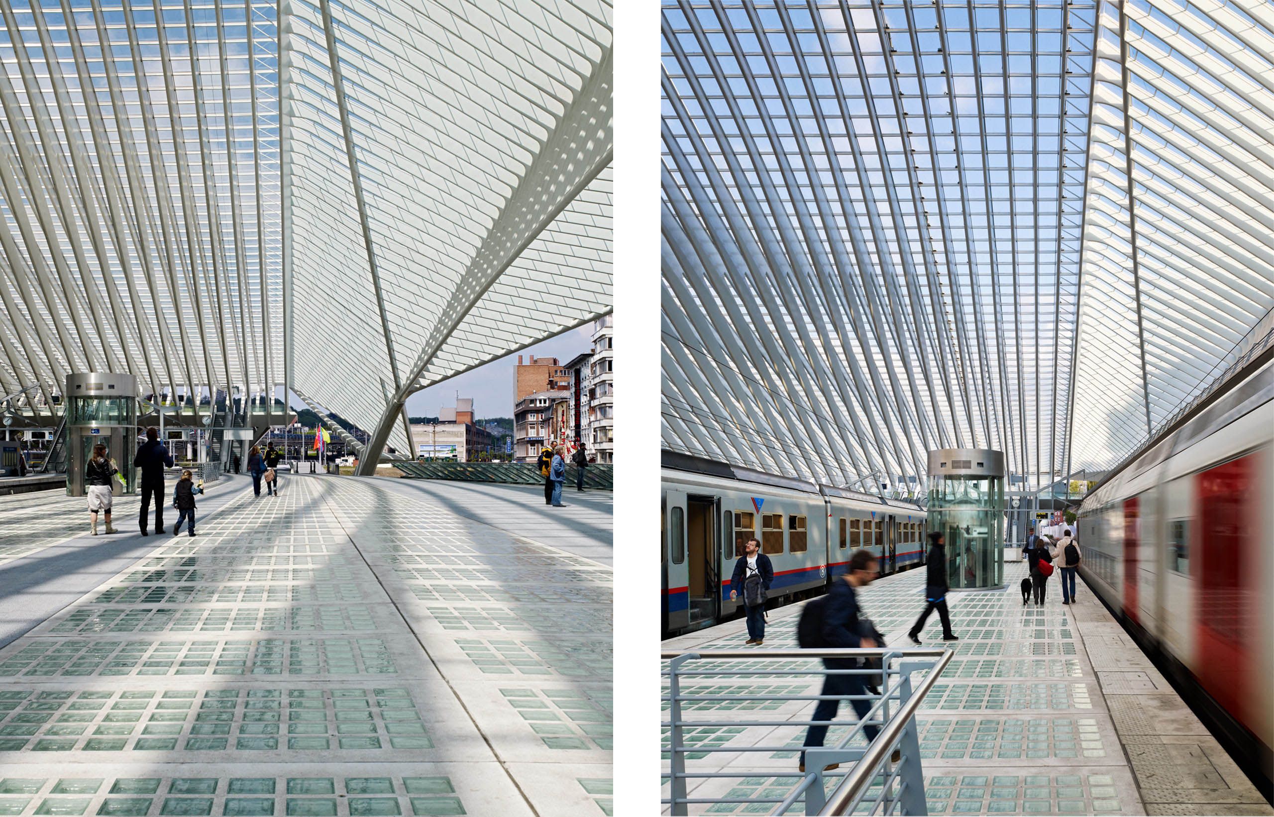 SANTIAGO CALATRAVA  .  LIÈGE-GUILLEMINS TGV RAILWAY STATION  .  BELGIUM