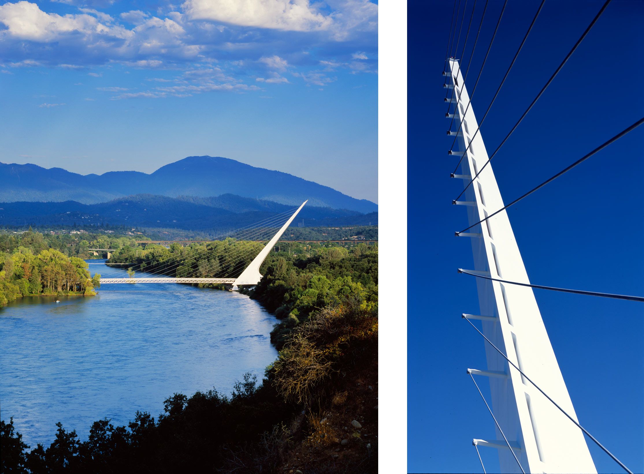 SANTIAGO CALATRAVA  .  SUNDIAL BRIDGE  .  REDDING CA