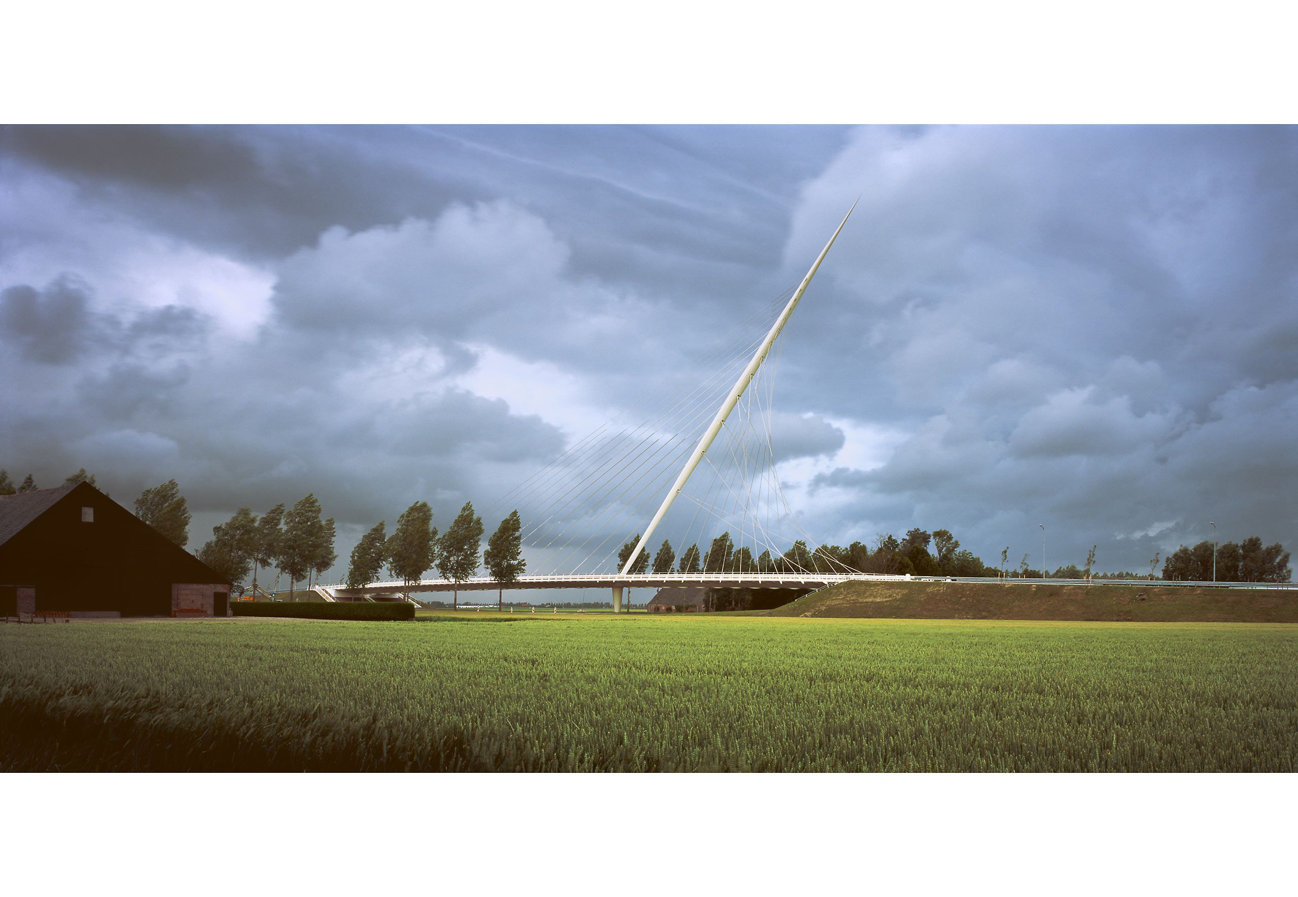 SANTIAGO CALATRAVA . THREE BRIDGES OVER THE HOOFDVAART . THE NETHERLANDS