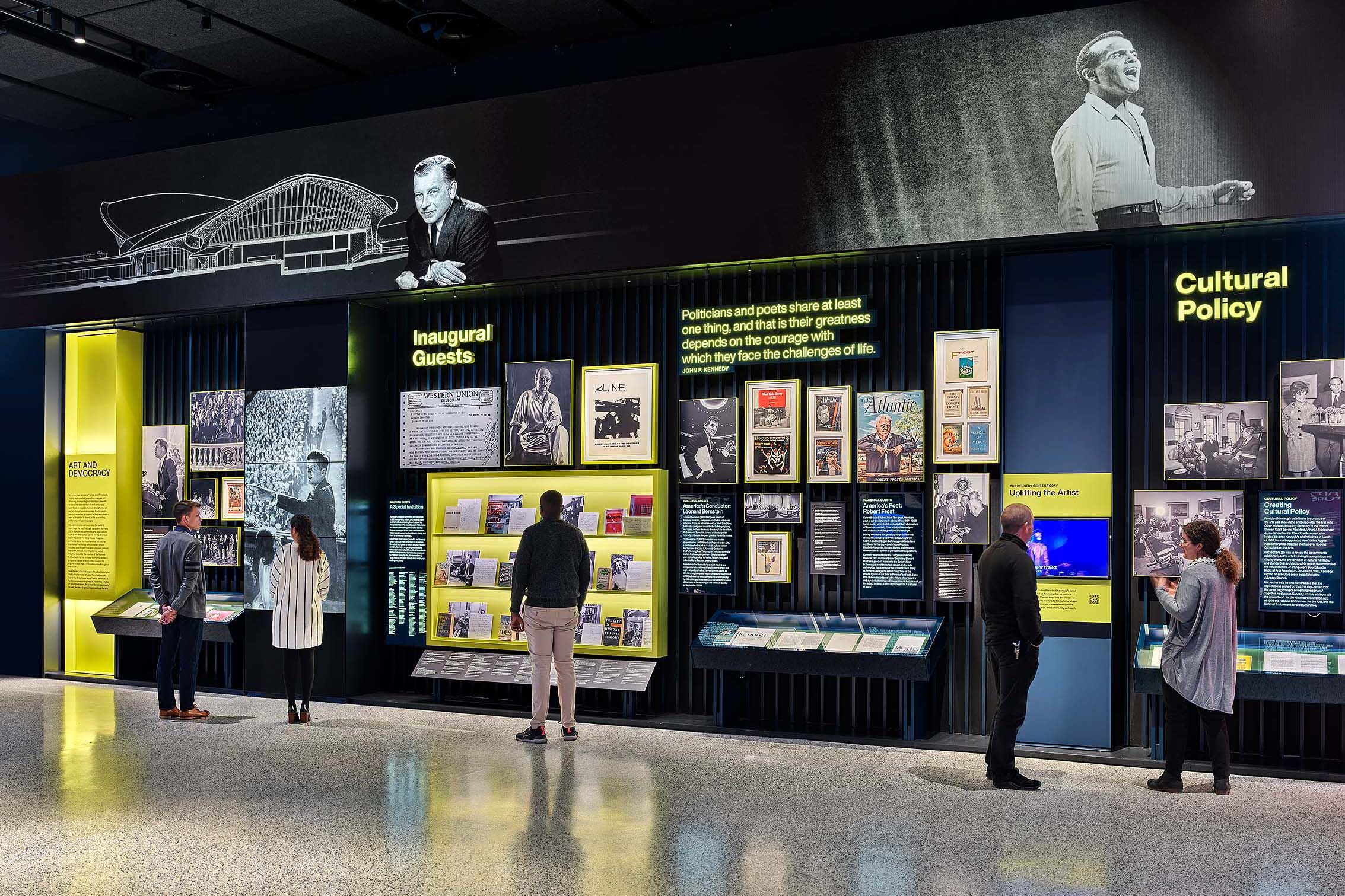 KIERAN TIMBERLAKE & PENTAGRAM  .  ART AND  IDEALS: PRESIDENT JOHN F. KENNEDY  .  KENNEDY CENTER WASHINGTON DC