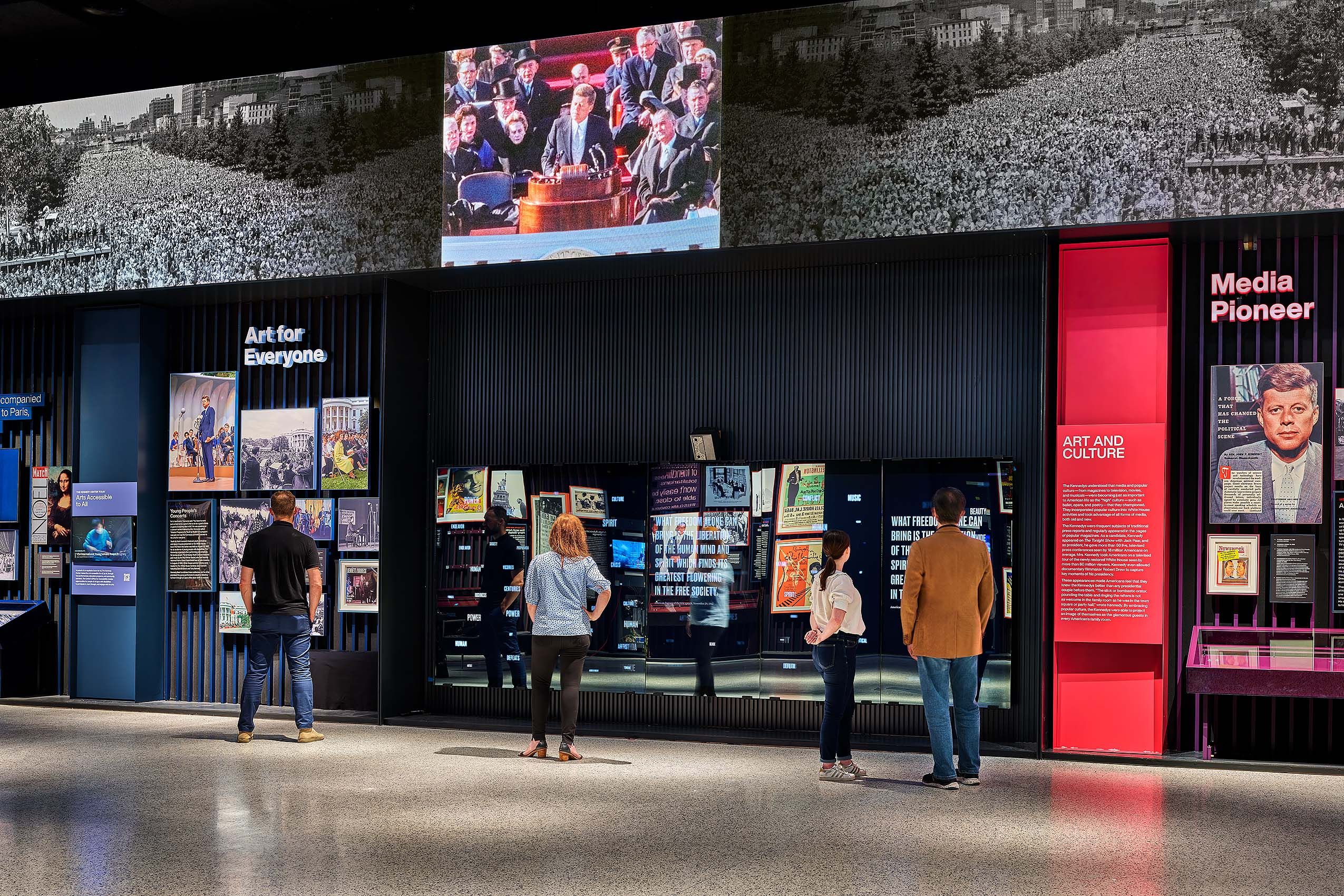 KIERAN TIMBERLAKE & PENTAGRAM  .  ART AND  IDEALS: PRESIDENT JOHN F. KENNEDY  .  KENNEDY CENTER WASHINGTON DC