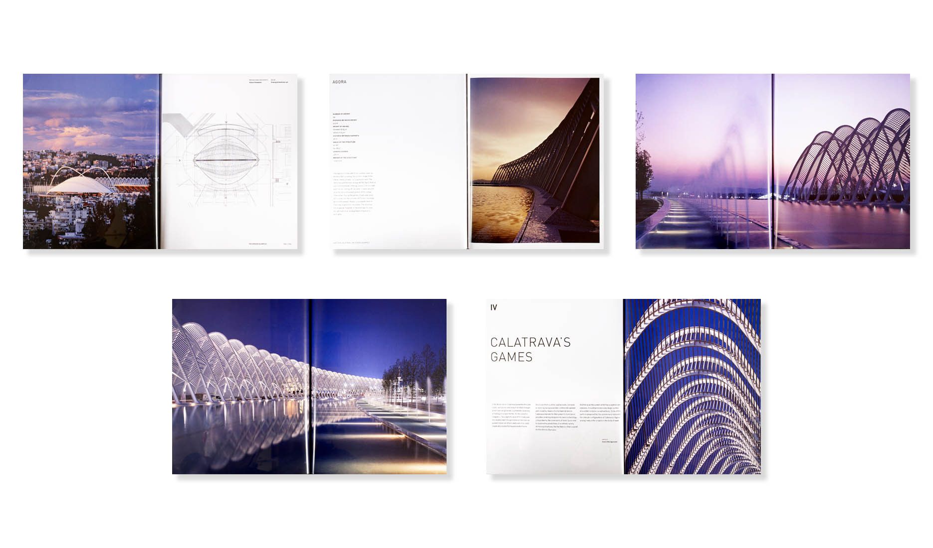 SANTIAGO CALATRAVA: ATHENS OLYMPICS . RIZZOLI . PRINCIPAL CONTRIBUTING PHOTOGRAPHER
