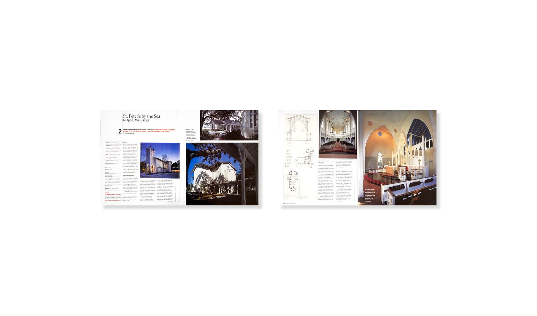 ARCHITECTURAL RECORD 10.01 . ERROL BARRON & MICHAEL TOUPS   ST JAMES EPISCOPAL CHURCH
