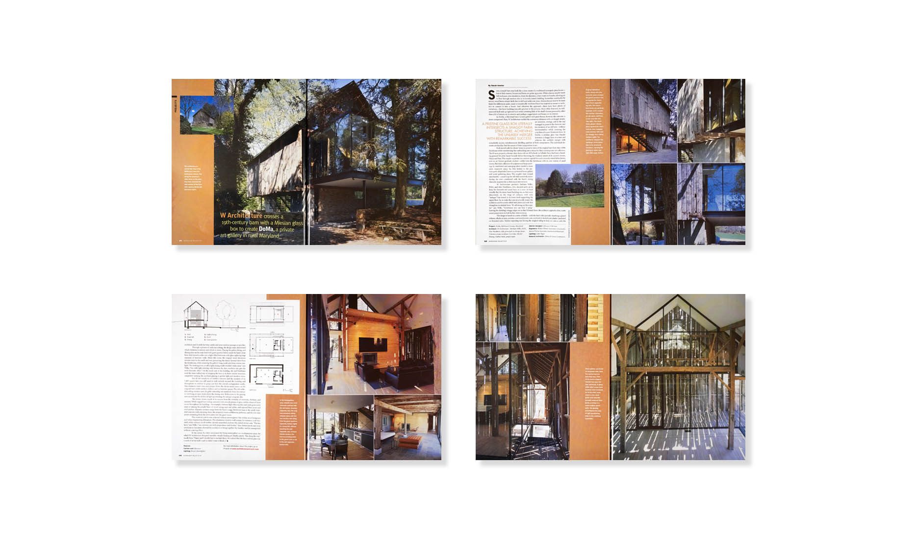 ARCHITECTURAL RECORD 07.03  .  W ARCHITECTURE  .  DOMA BARN ADAPTIVE REUSE
