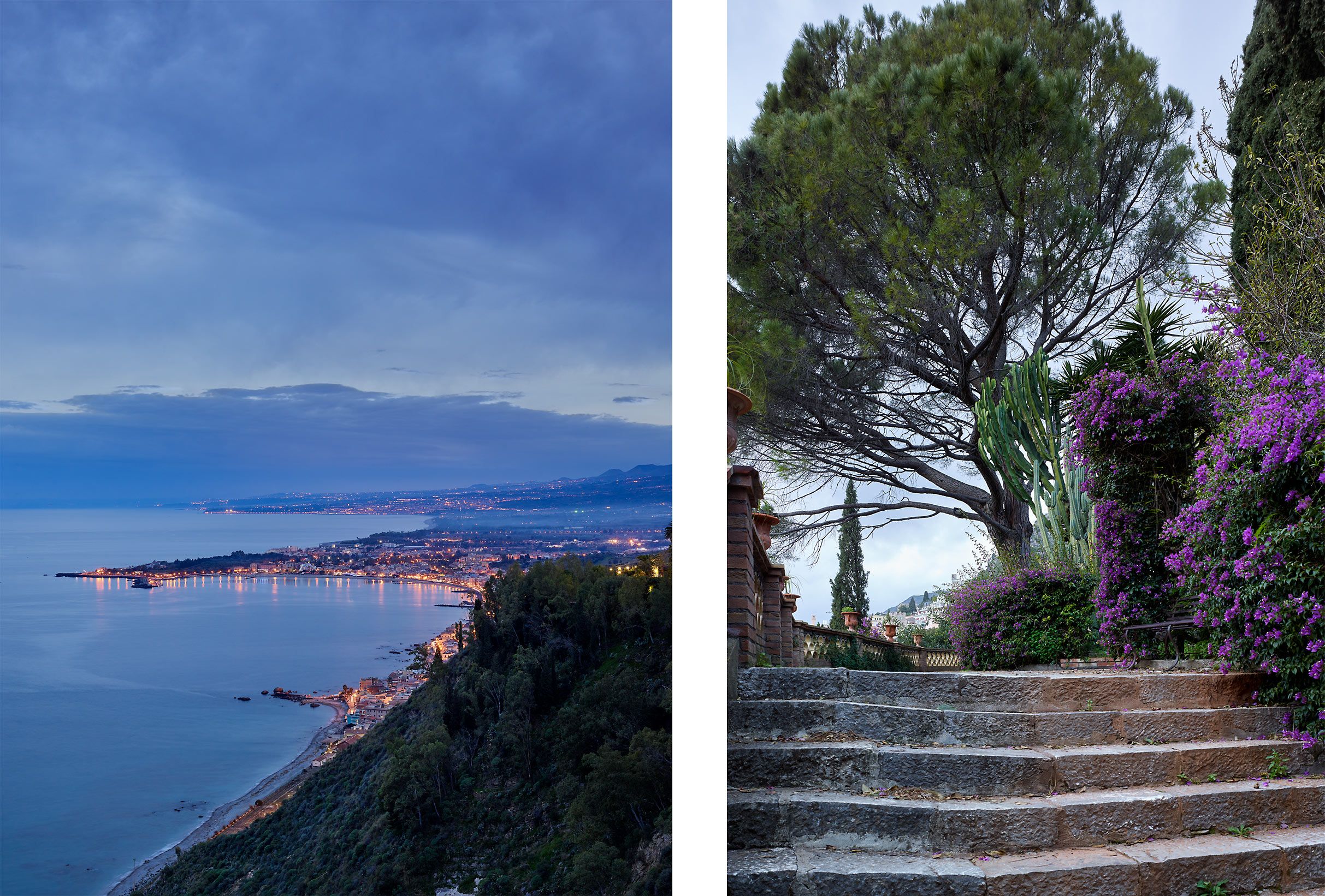 IONIAN SEA / GIARDINA DELLA VILLA COMUNALE  .  TAORMINA  .  SICILY