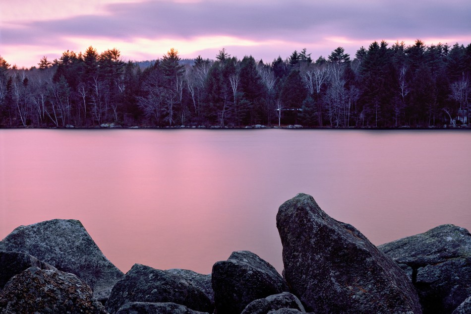 Long Pond Sunset - Rome, ME