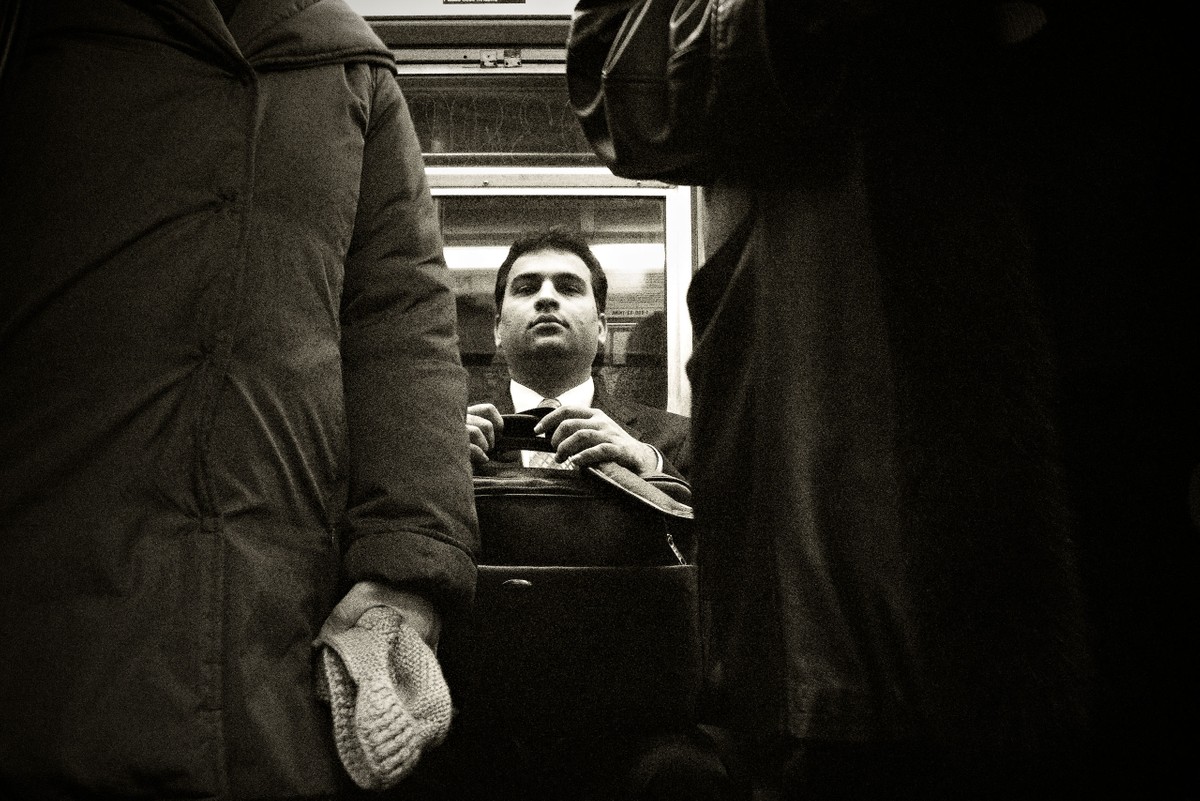 Man with Briefcase - NYC Subway