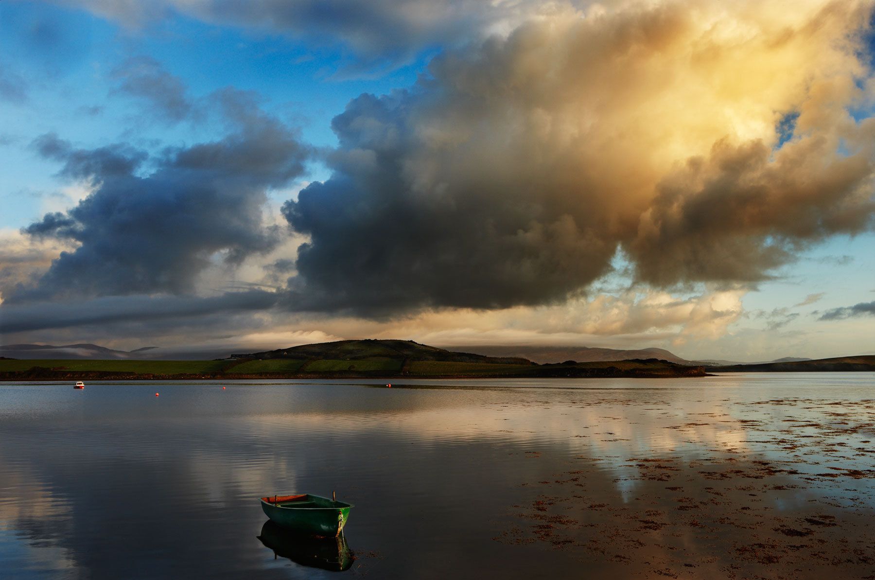 Green Boat Sunrise, Clew Bay, County Mayo, Ireland