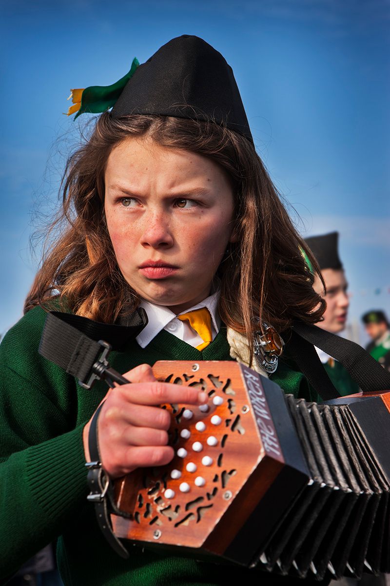 The Intensity of the Concertina Player: Saint Patricks Day,Achill Island,Ireland