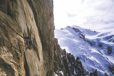 Mont Blanc, Chamonix, France. A modern day cliff dwelling.