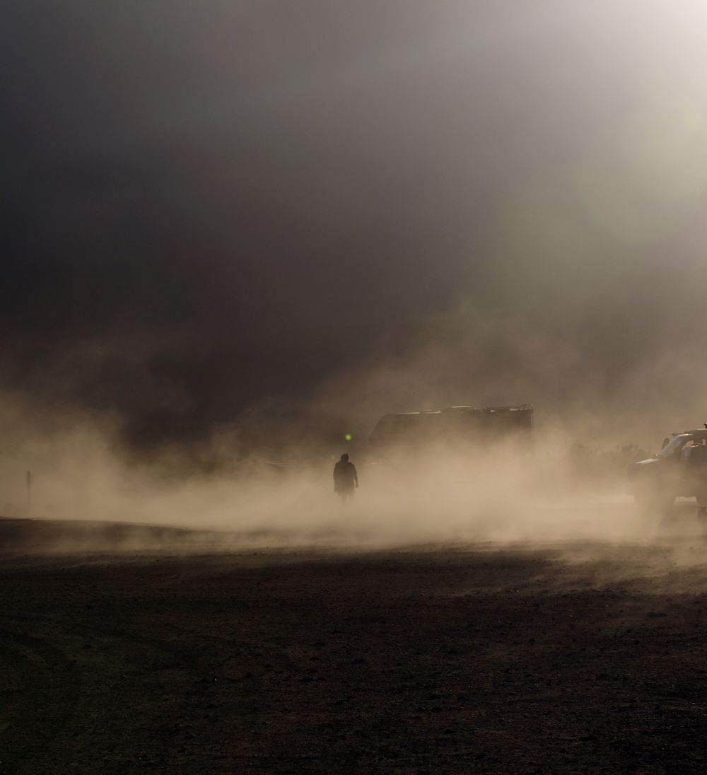 Dust storm.
