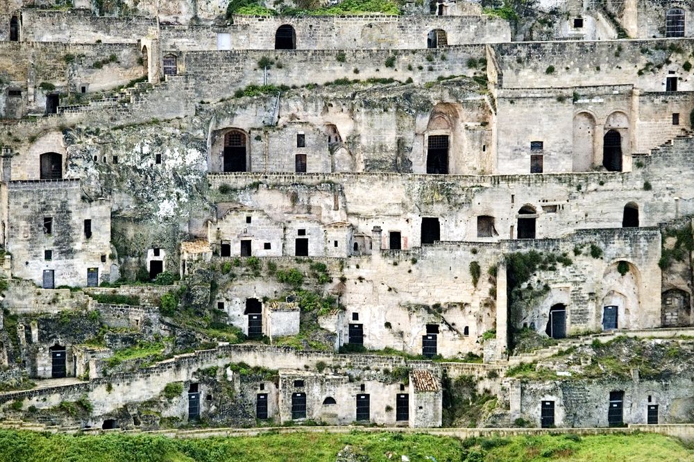 Troglodyte house fronts.