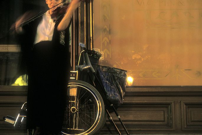 Disabled violinist