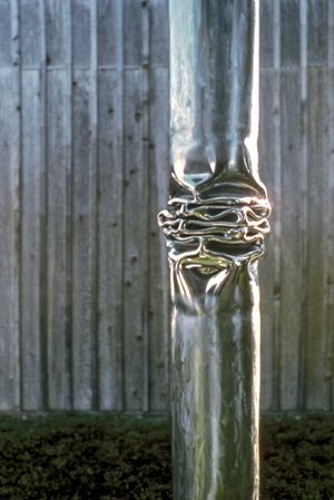 Detail of  Stainless crush column.