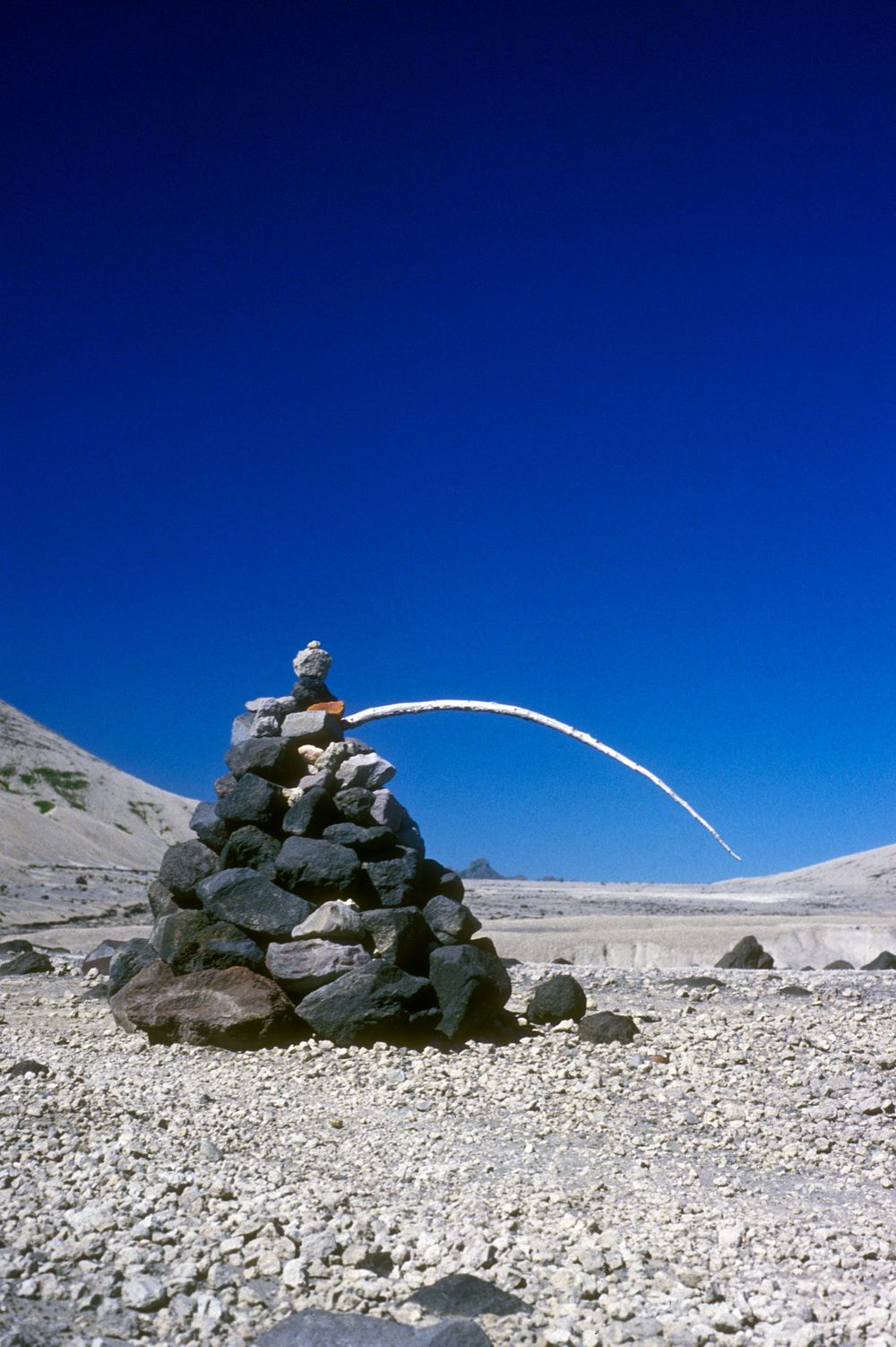 Stone cairn.