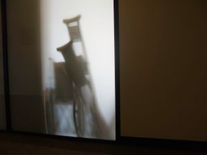 The waiting room. Cedars Sinai hospital, Los Angeles, California. Through the glass darkly.