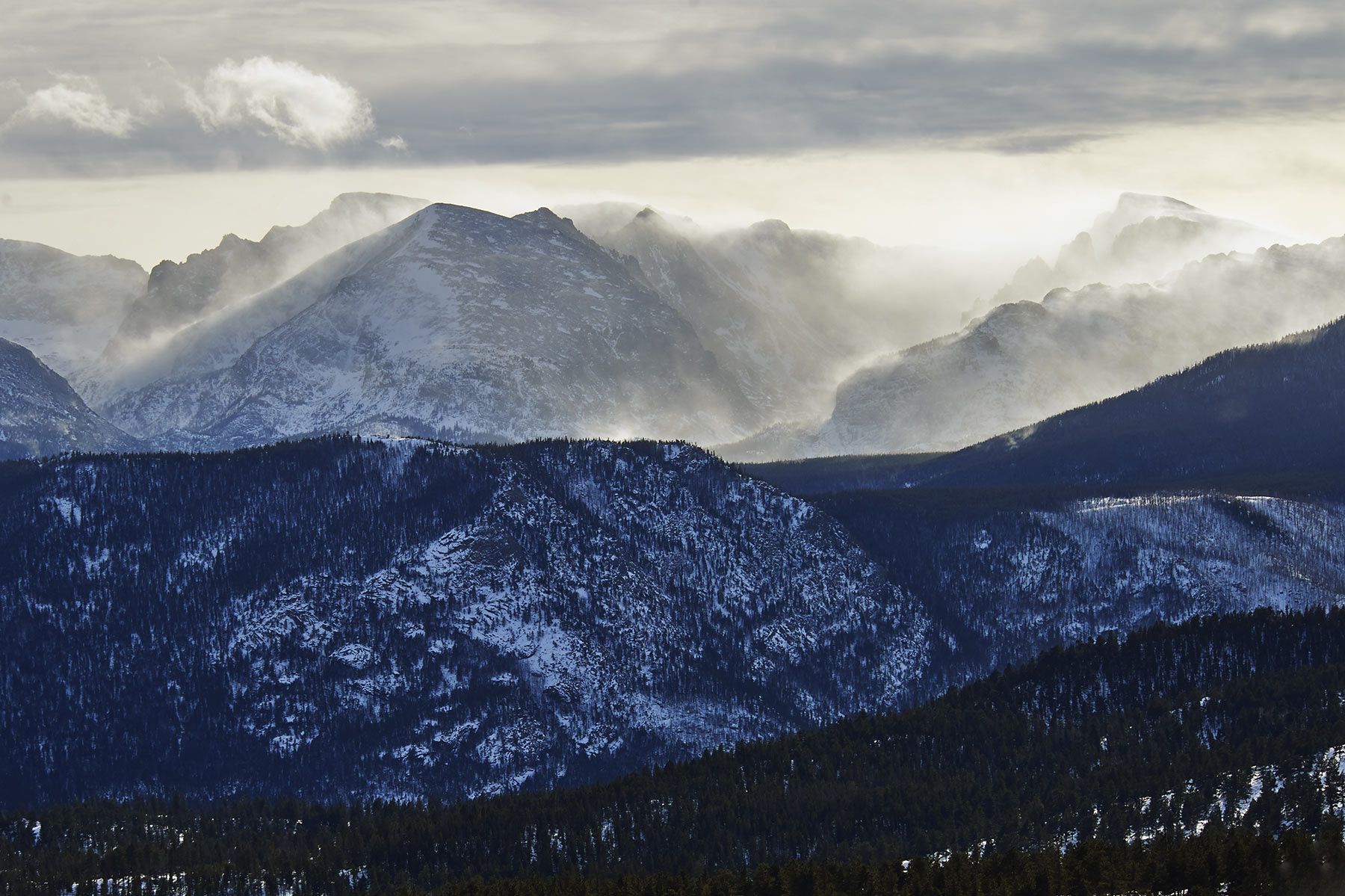 Winter wind-driven snow