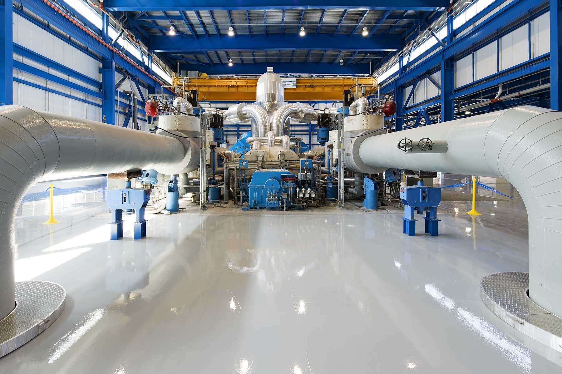 Coal fired power plant in WY photographed for Basin Electric Power Cooperative. Generator at Dry Fork Station