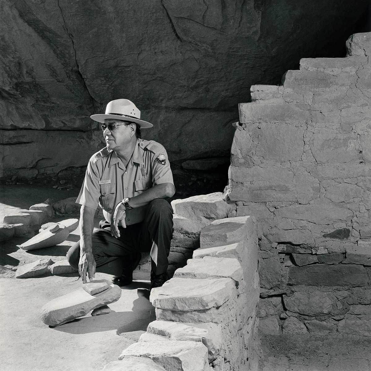 Image taken as part of series in Mesa Verde National Park Clyde Benally, Park Ranger