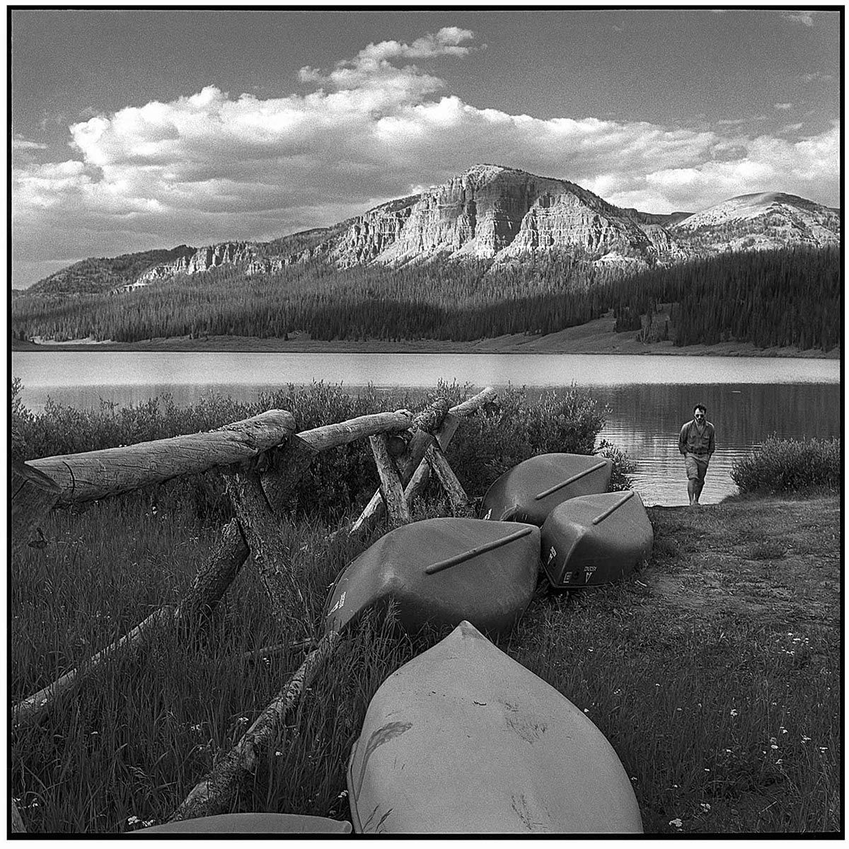 Books Lake, Wyoming, Dubois, Shoshone National Forest, b&w film, Stephen Collector, James Roditi