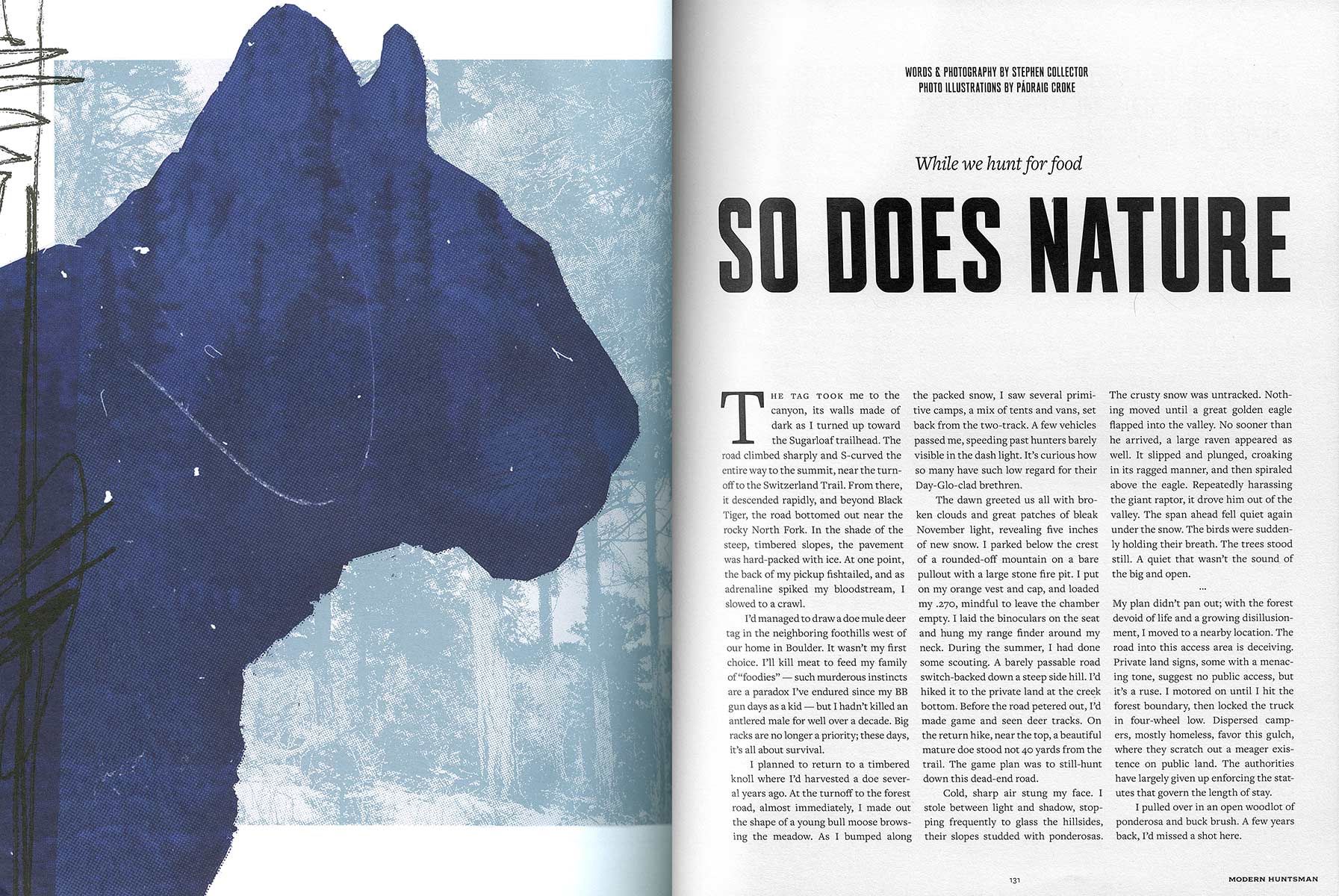 Modern Huntsman, When We Hunt For Food So Does Nature, story, mountain lion, feature