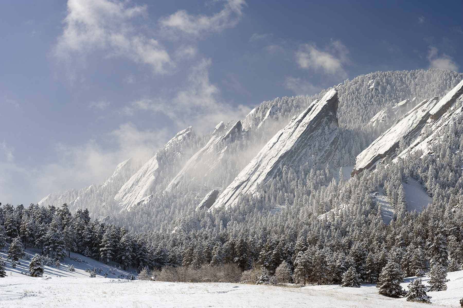The Flatirons, winter