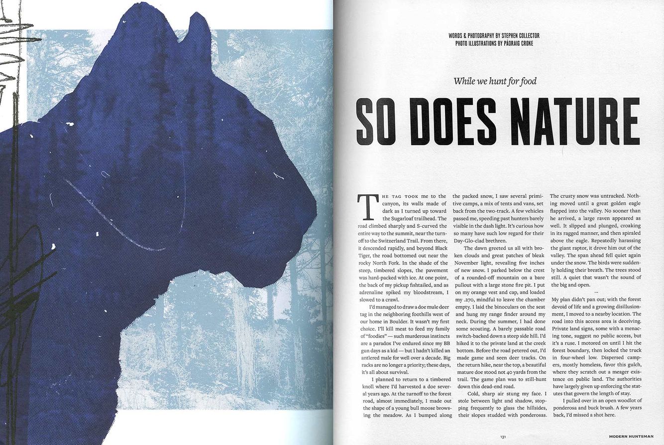 feature story Modern Huntsman, Volume 15, While we hunt for food So does nature