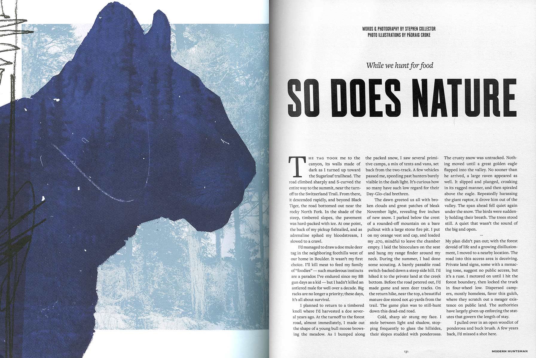 Modern Huntsman, Volume 15, While we hunt for food So does nature