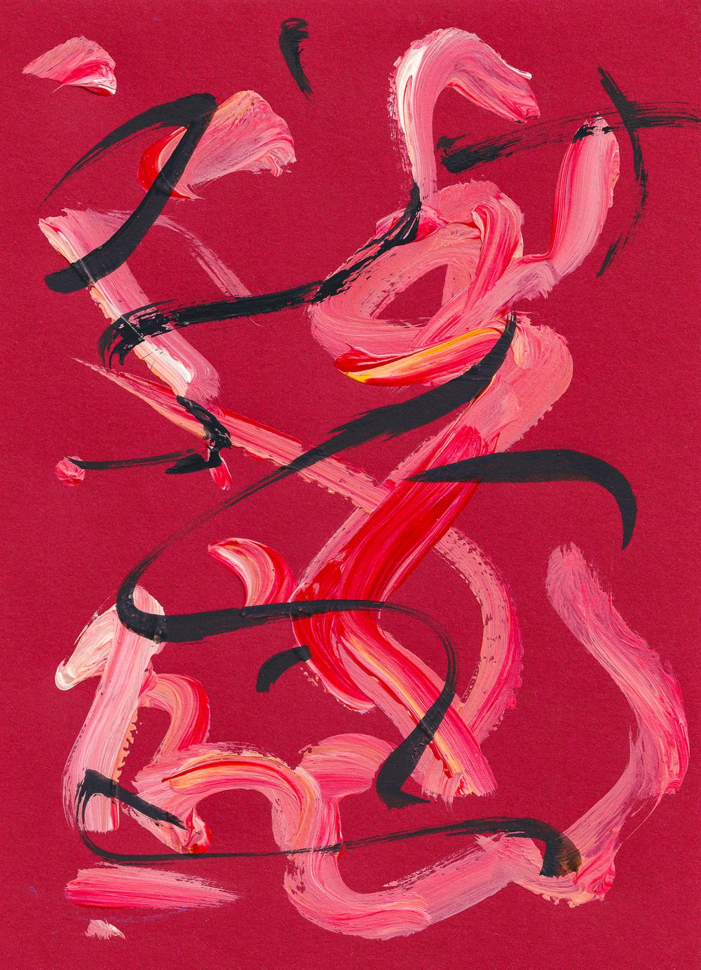 on cardboard. Fervor / Netsujou