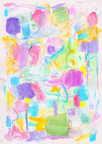 Acrylic, Ink, watercolor and pastels June Wedding