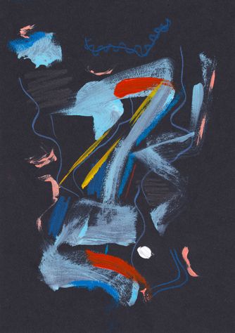 Pencil, Pastel, Acrylic, White Sand Spark B