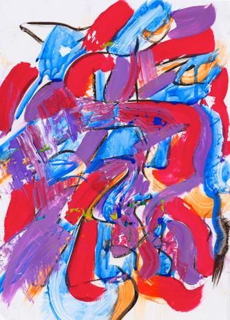 paint on cellophane La Tomitina