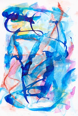 Pastel, Pencil, Ink, Watercolor Galaxy Conflicted