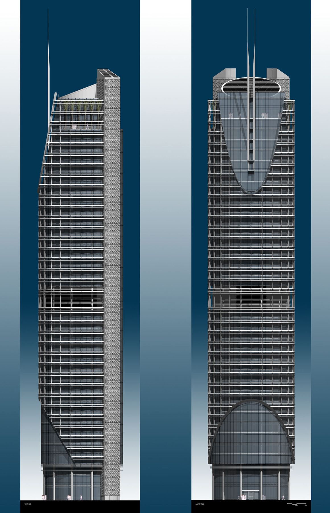 Highrise Office Building, Unbuilt, Abu Dhabi, UAE - Senior Designer DeStefano + Partners