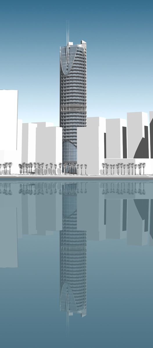 Highrise Office Building, Unbuilt, Abu Dhabi, UAE - Senior Designer DeStefano + Partners