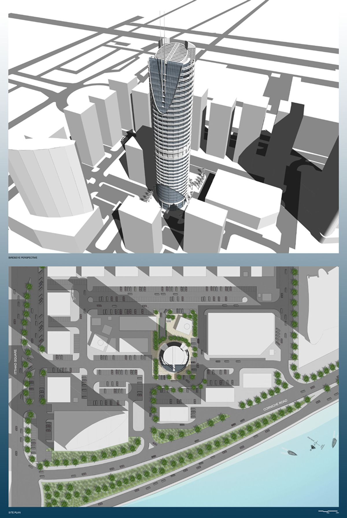 Highrise Office Building, Unbuilt, Abu Dhabi, UAE - Senior Designer DeStefano + Partners